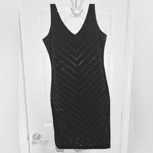 Philosophy Black Sequin Backless Dress